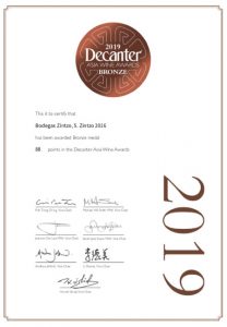 Decanter Asia Wine Awards | Bodegas Zintzo | Crianza 5.Zintzo